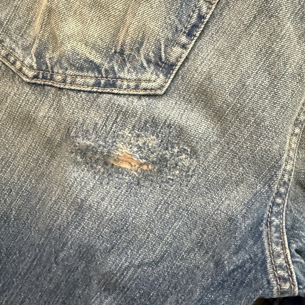 Polo Ralph Lauren Jeans Mens 32x32 Slim Distressed Patched Repaired Restored - Picture 7 of 12